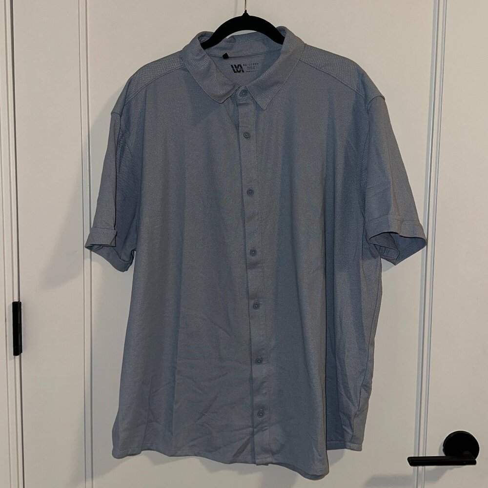 VRST Men's Limitless Pique Short Sleeve Button Up Shirt